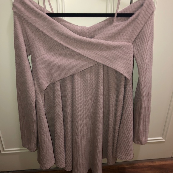 Boutique off the shoulder waffle knit top - Picture 4 of 4